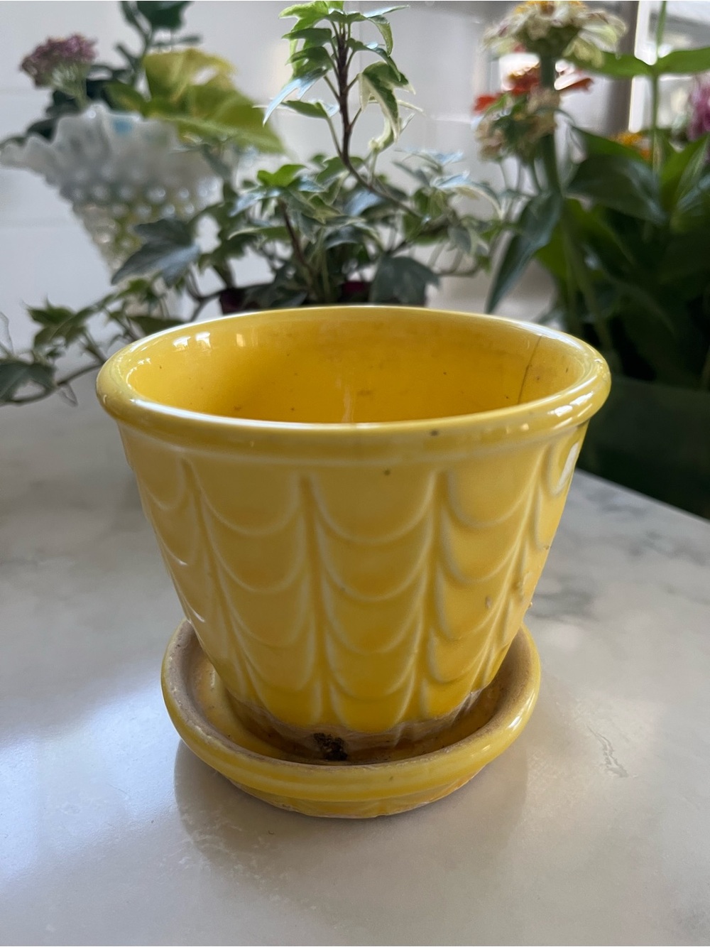 USA vintage 3” hi planter